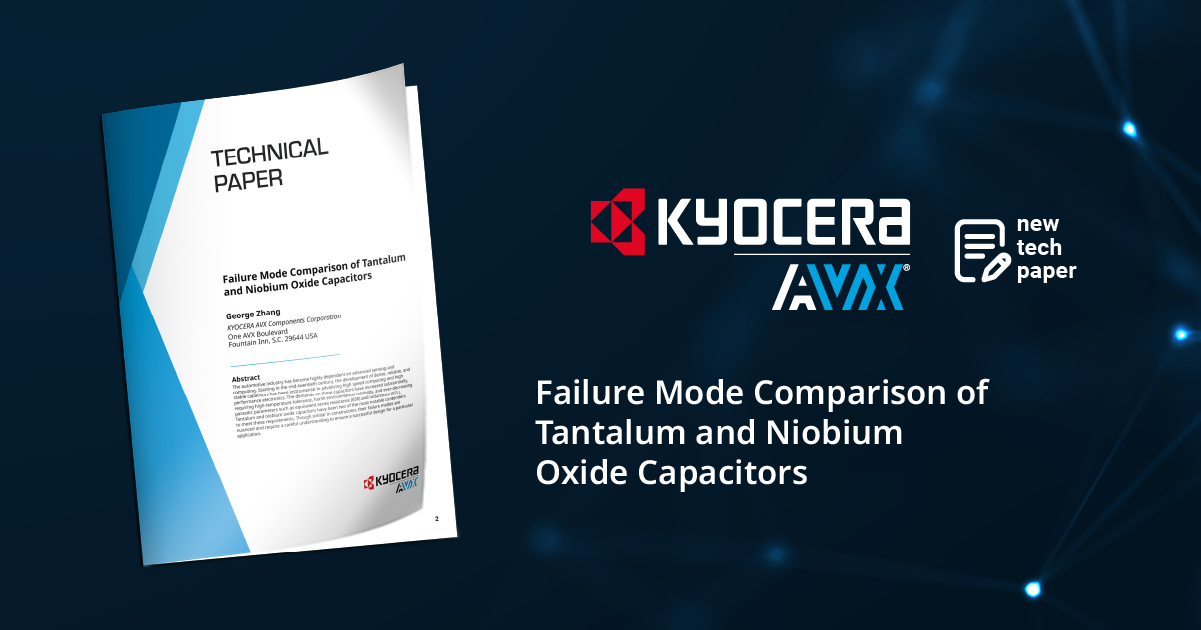 Failure Mode Comparison of Tantalum and Niobium Oxide Capacitors