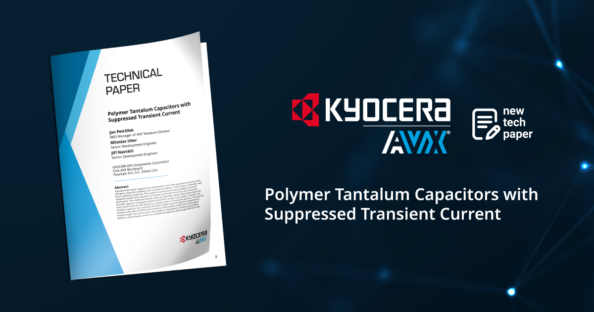 Polymer Tantalum Capacitors with Suppressed Transient Current